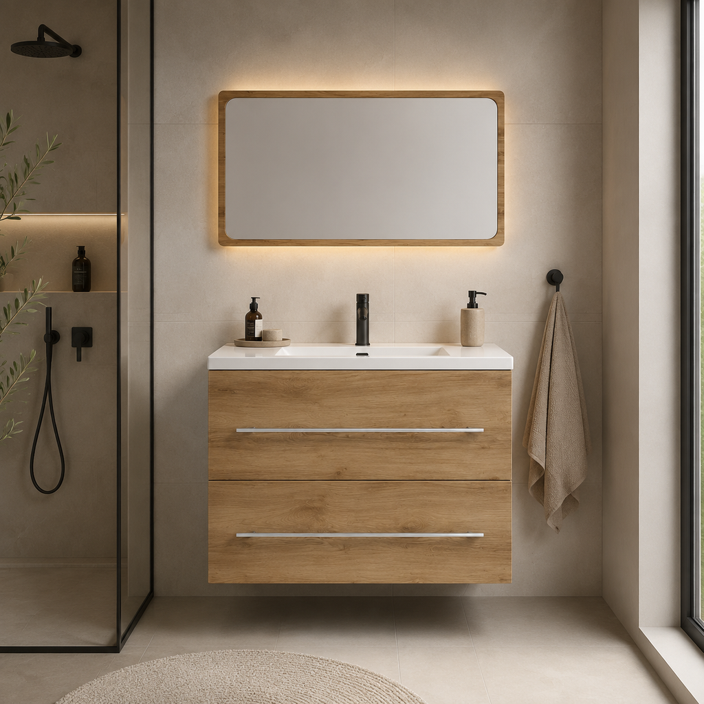 Meuble Sous Vasque en Chêne Artisanal | 60 à 100 cm