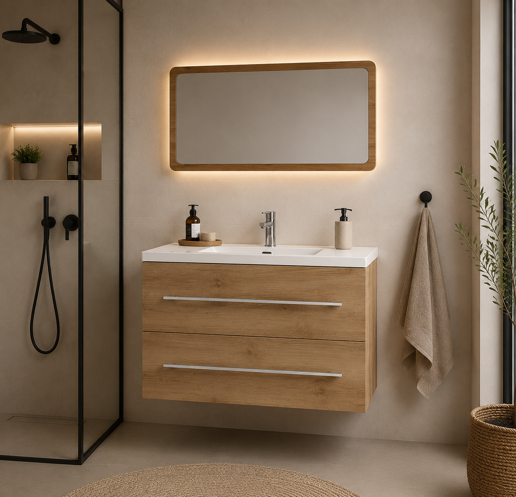 Meuble Sous Vasque en Chêne Artisanal | 60 à 100 cm