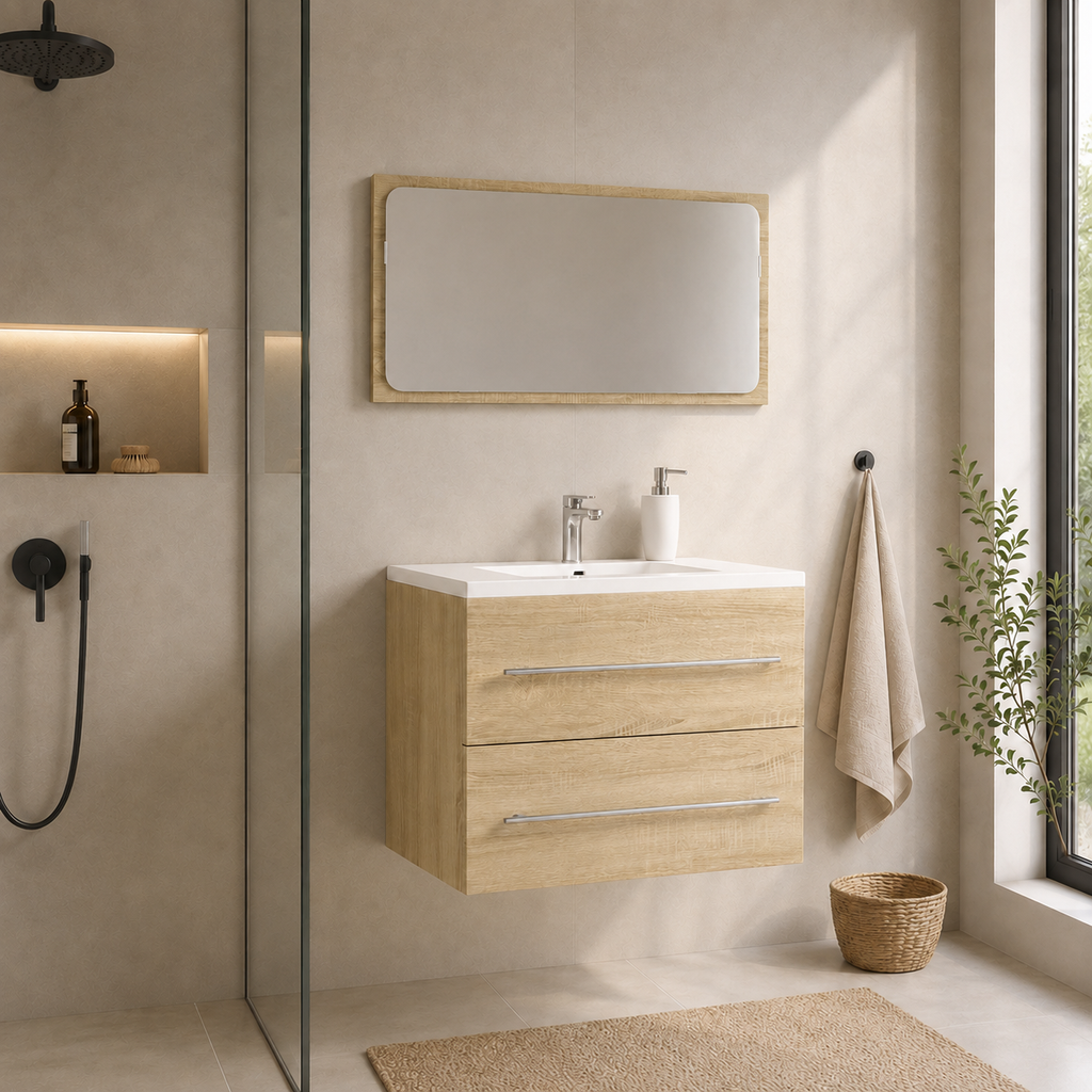 Meuble Sous Vasque en Chêne Sonoma | 60 à 80 cm