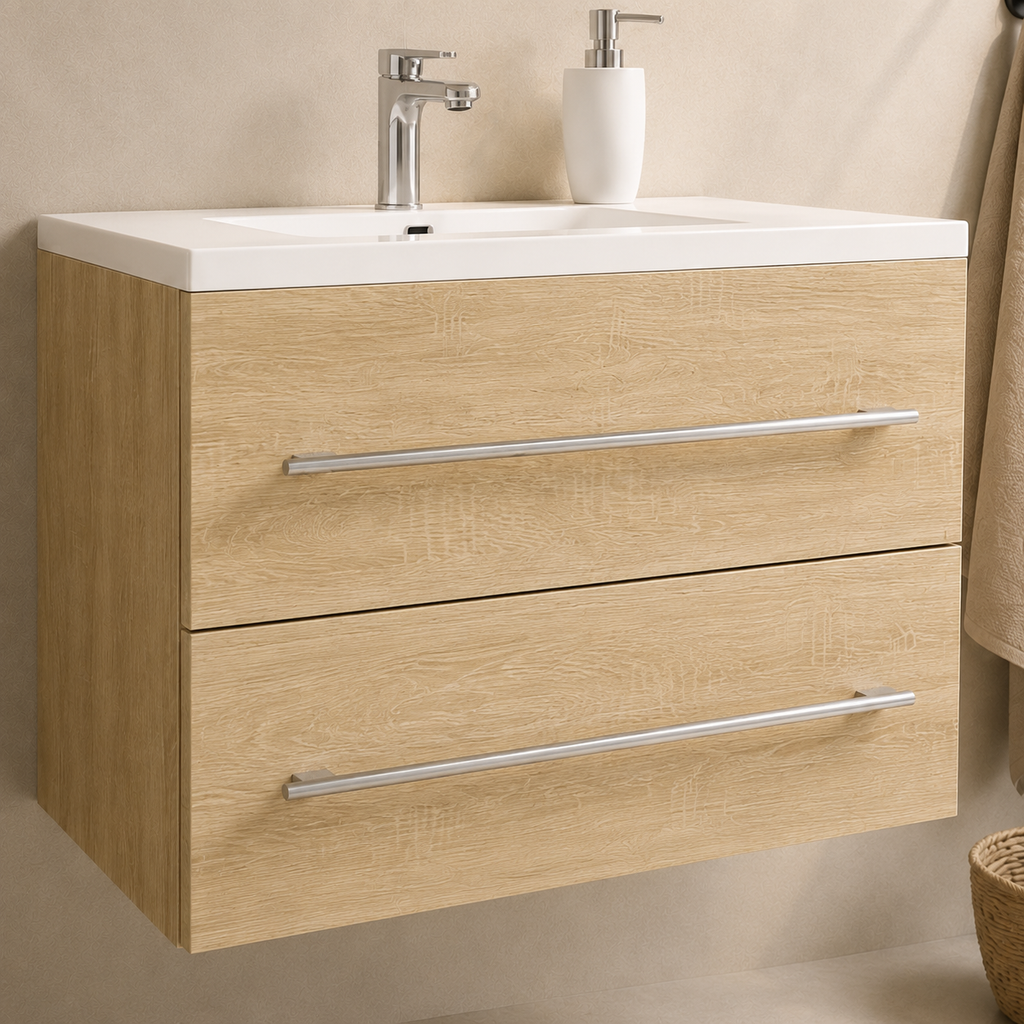 Meuble Sous Vasque en Chêne Sonoma | 60 à 80 cm