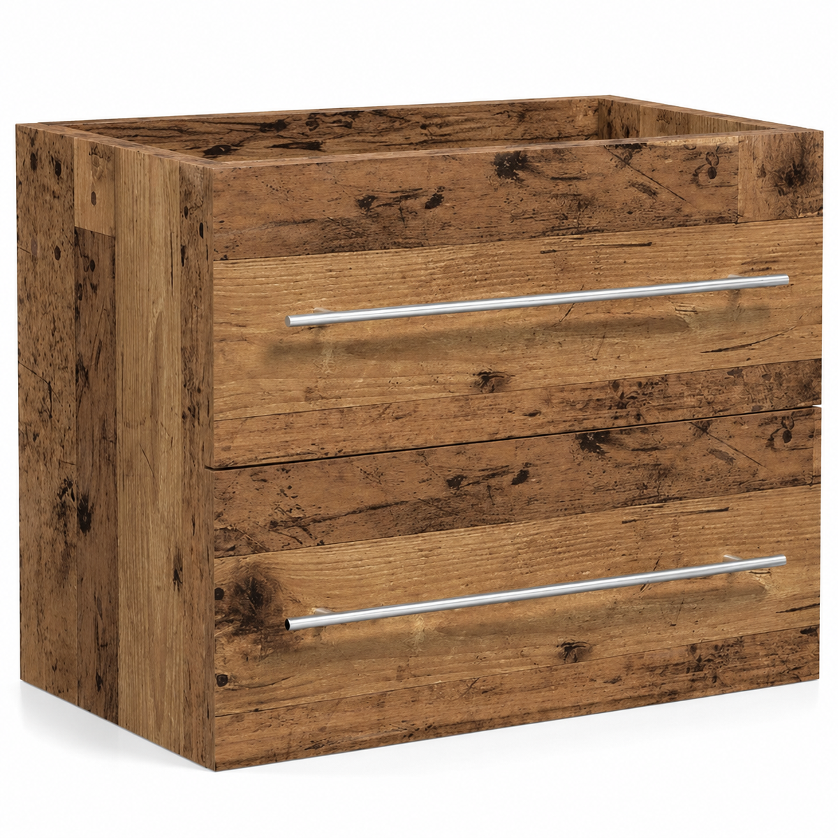 Meuble Sous Vasque en Bois Vieilli | 60 à 80 cm