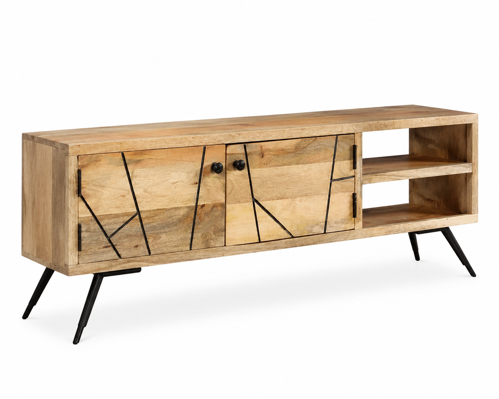 Meuble TV en Manguier Massif | 110 cm