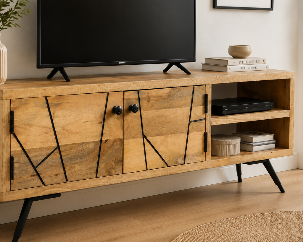Meuble TV en Manguier Massif | 110 cm