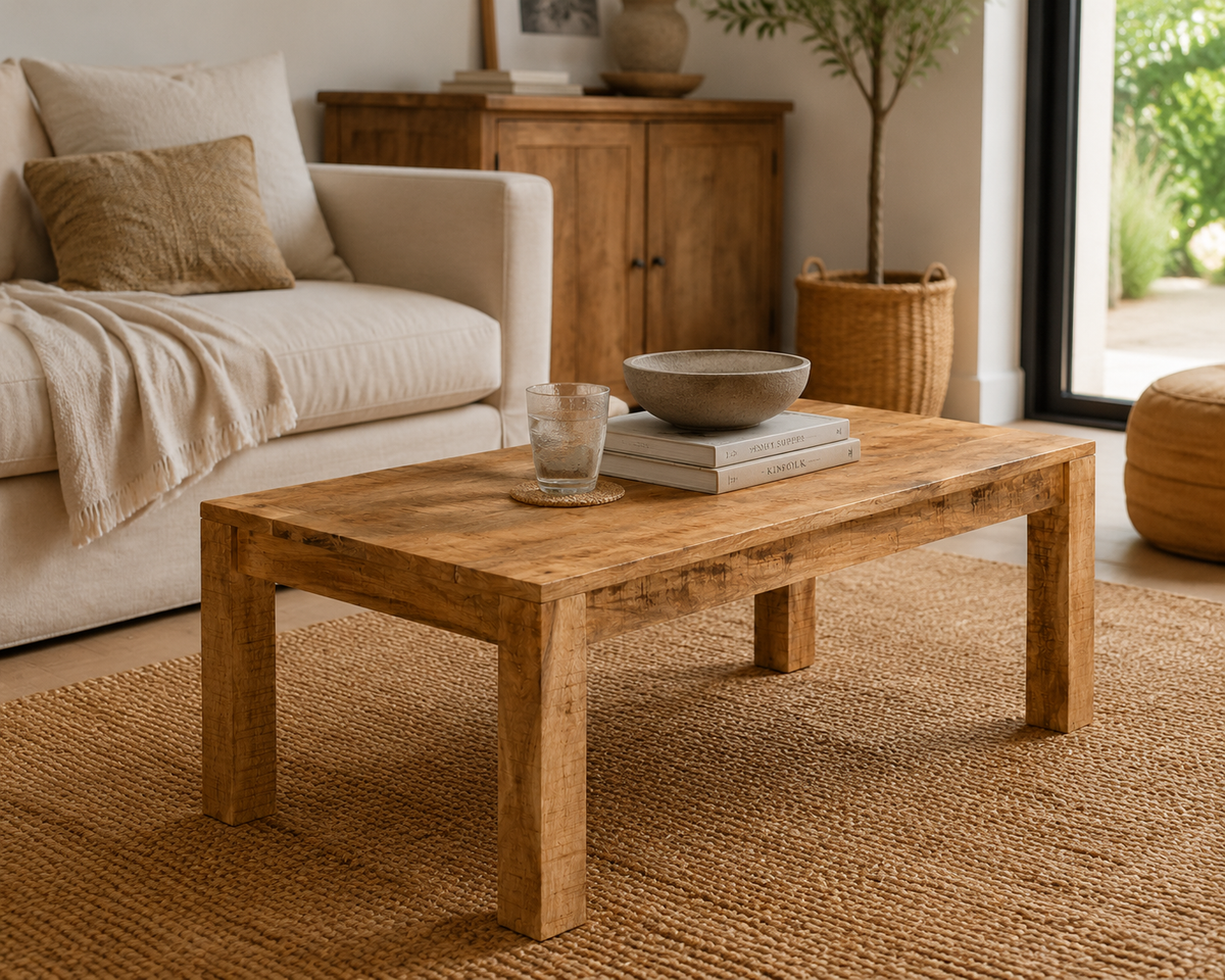 Table Basse en Manguier Massif | 100 cm