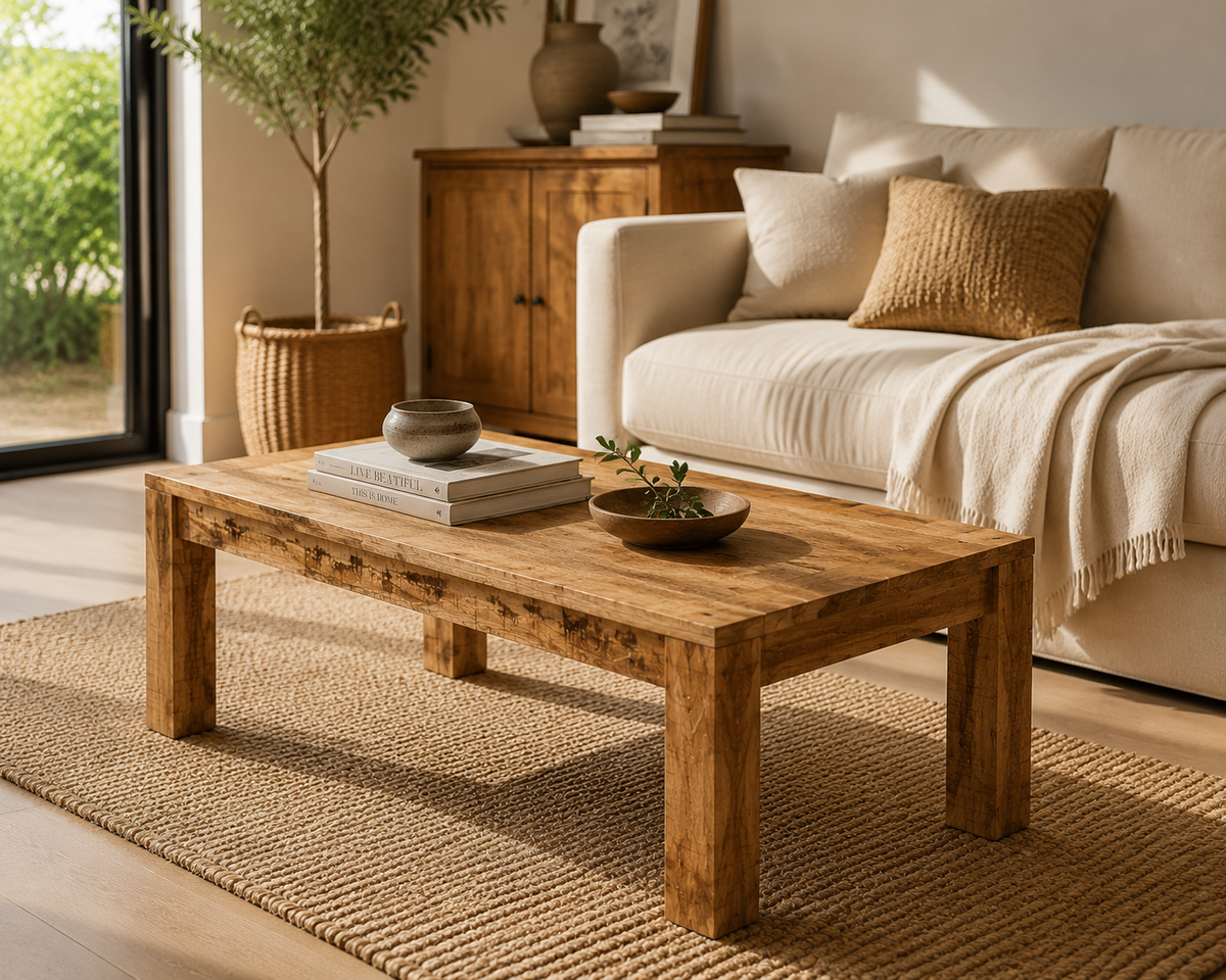 Table Basse en Manguier Massif | 100 cm