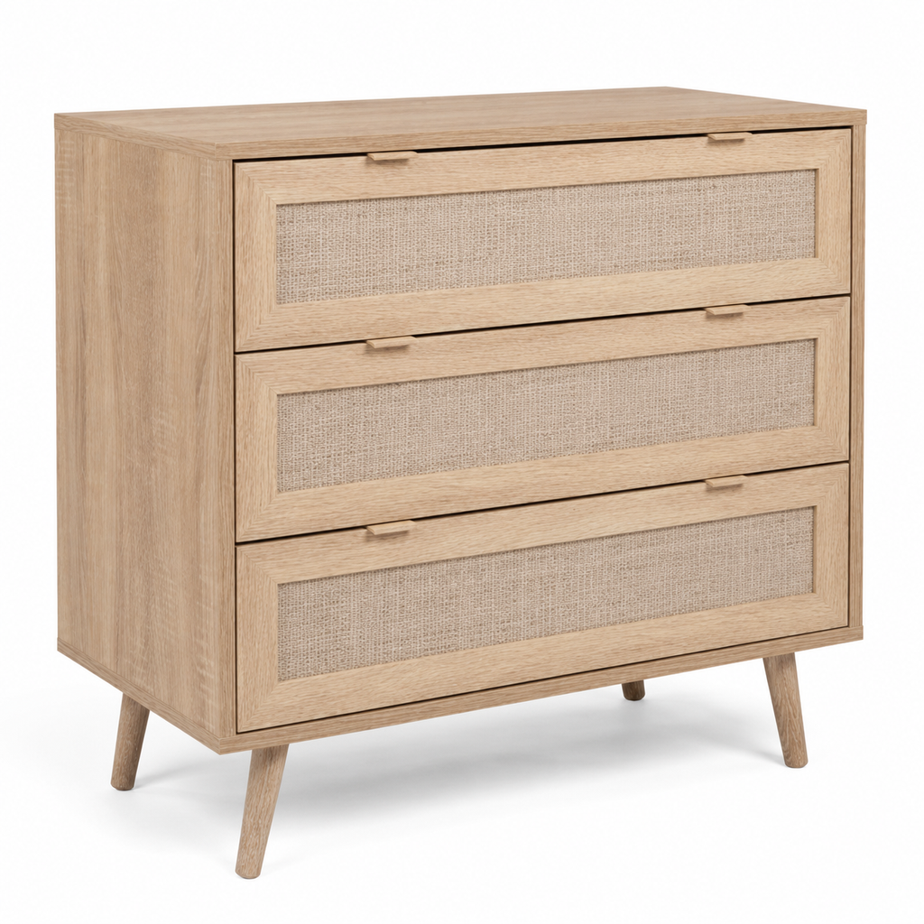 Commode en Chêne et Cannage | 80 cm