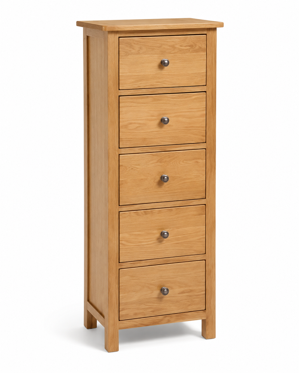Commode Haute en Chêne Massif | 110 cm