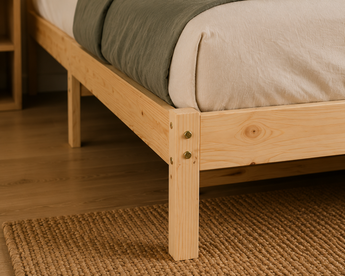 Lit en Pin Massif avec Sommier | 160 cm