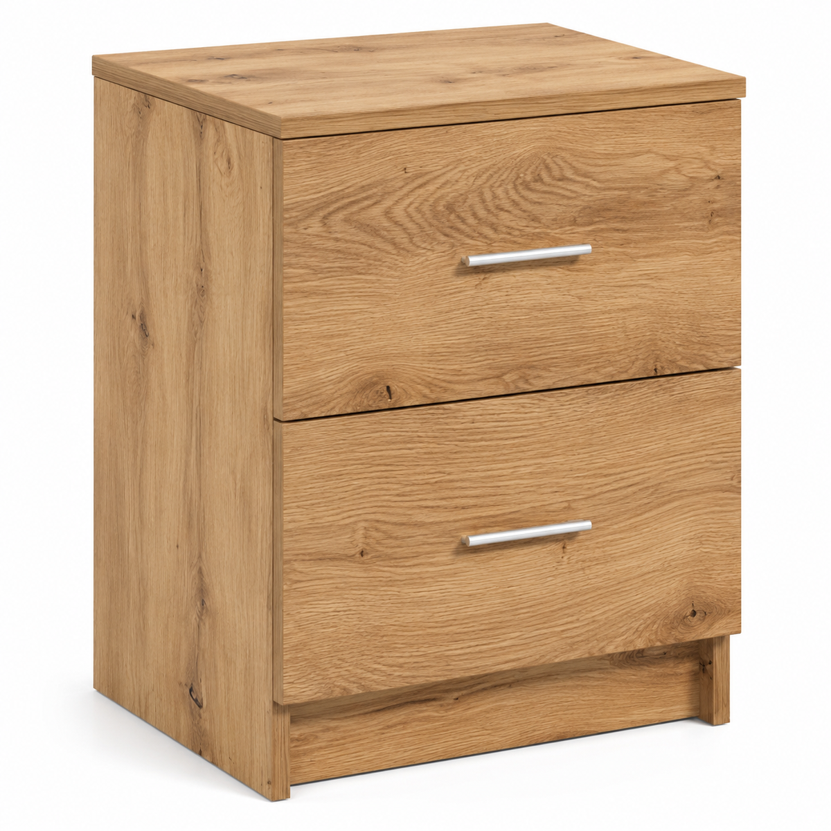 Table de Chevet en Chêne | 2 Tiroirs - 40 cm