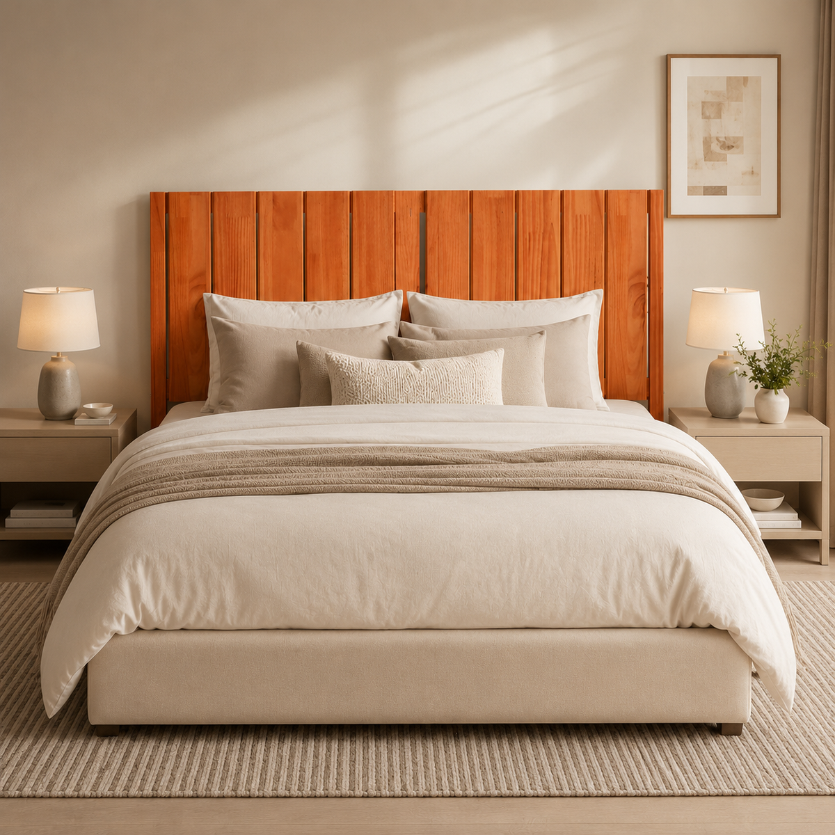 Tête de Lit en Bois de Pin Massif - Verticale | 135 cm