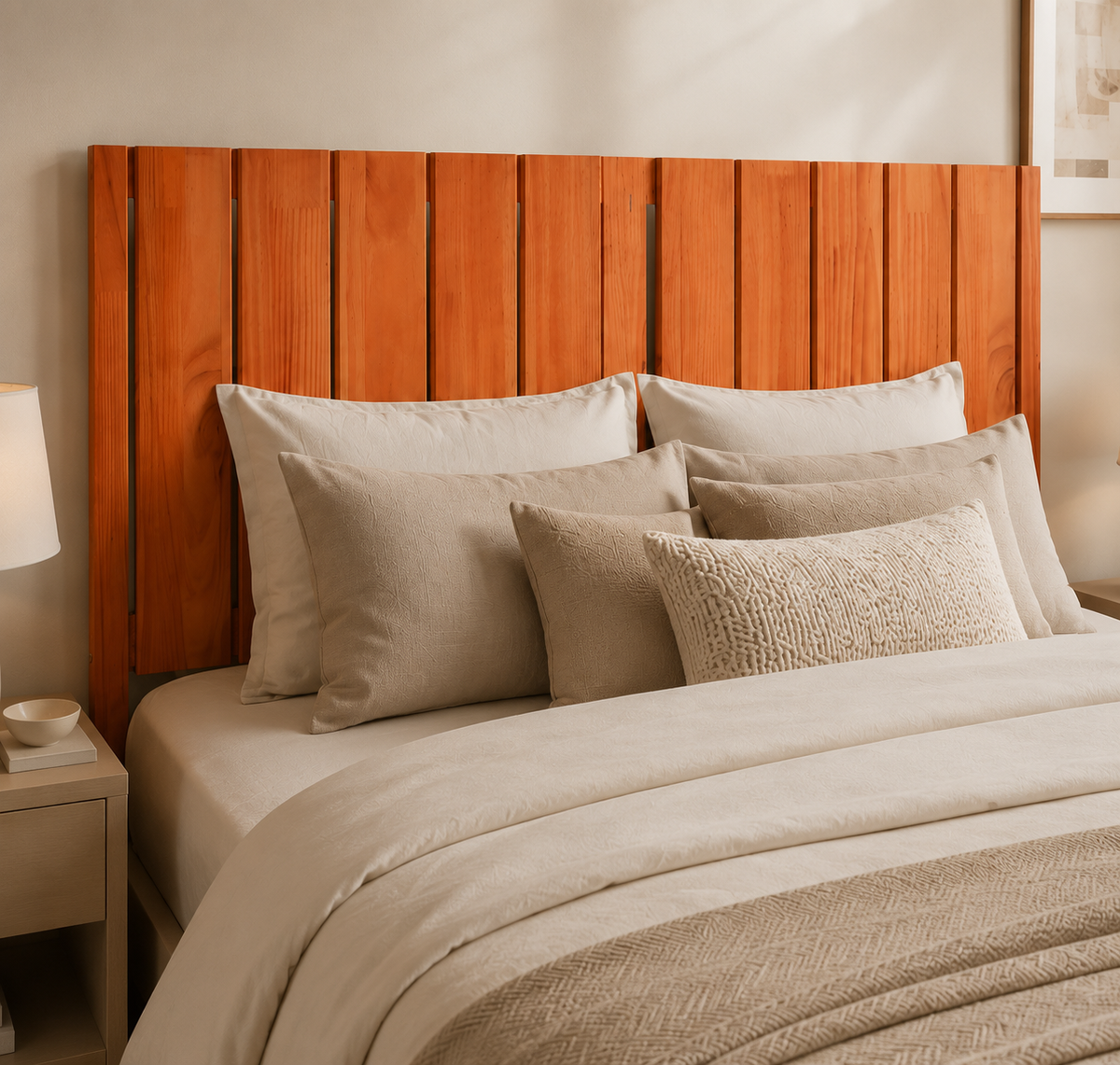 Tête de Lit en Bois de Pin Massif - Verticale | 135 cm