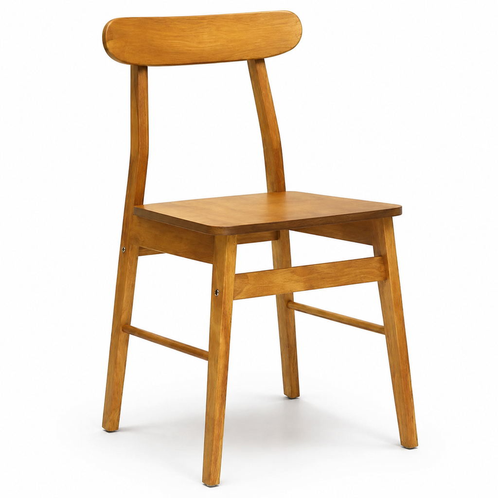 Chaise en Bois Massif d'Hévéa | lot de 2