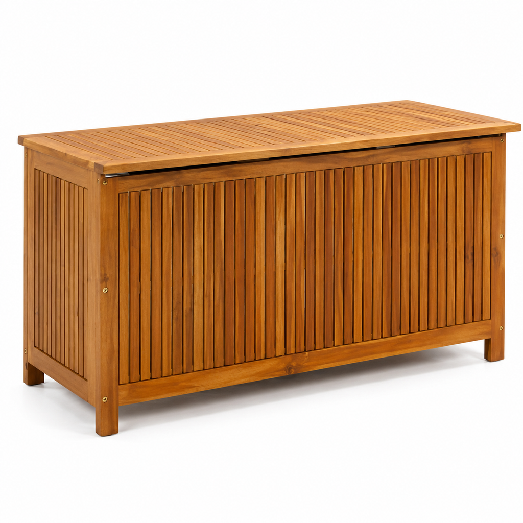 Coffre de Rangement Extérieur en Acacia Massif | 113 cm
