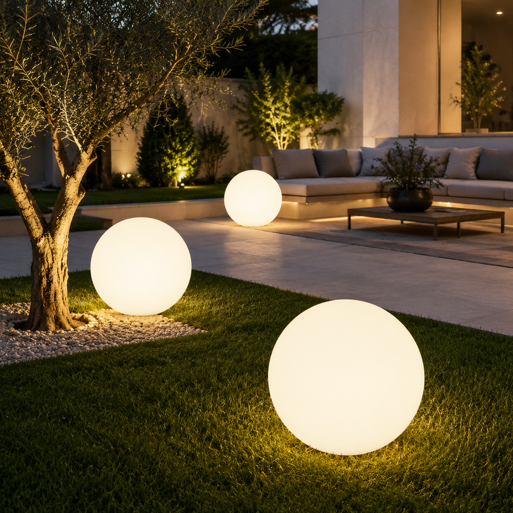 Boule Lumineuse Solaire LED Extérieure | 15 à 25 cm